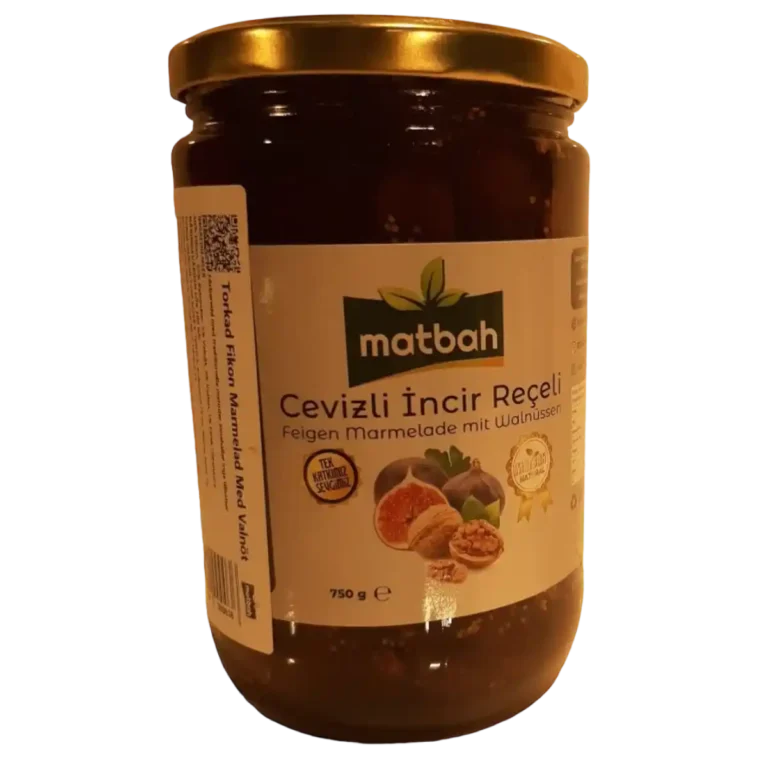 Dried Fig Jam with Walnuts Prepared using traditional methods.Contains no additives.